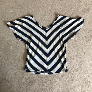 Blue and white (ivory) shirt